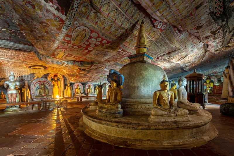 Explore the sacred Dambulla Cave Temple, Sri Lanka