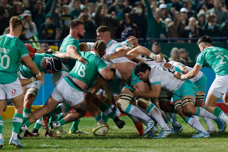 Ireland initially caused the South African scrum more problems than expected last Saturday. Photograph: Marco Longari/AFP via Getty Images