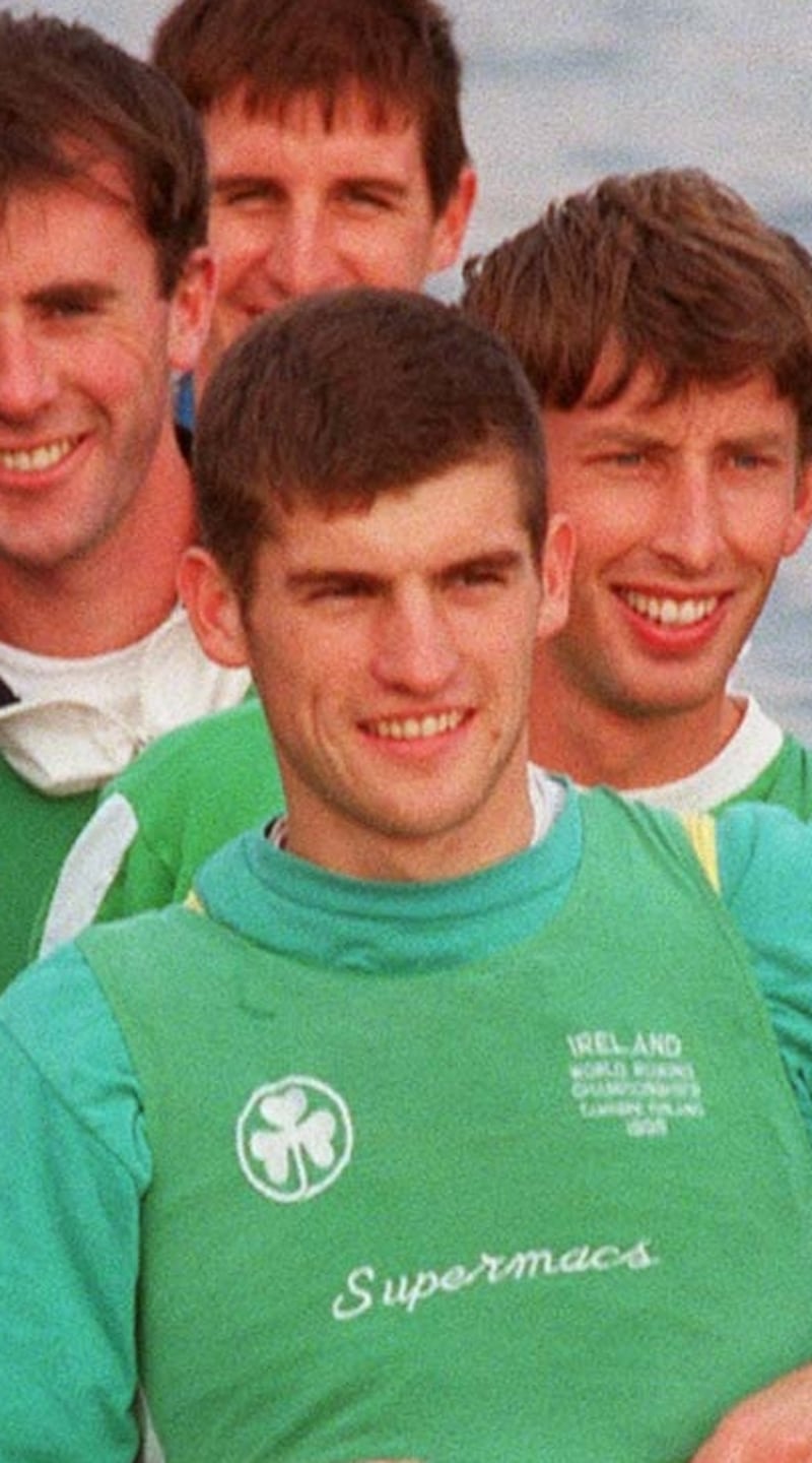 Sam Lynch, stroke, Neville Maxwell, Tony O Connor and Derek Holland, bow. Photograph: Cyril Byrne