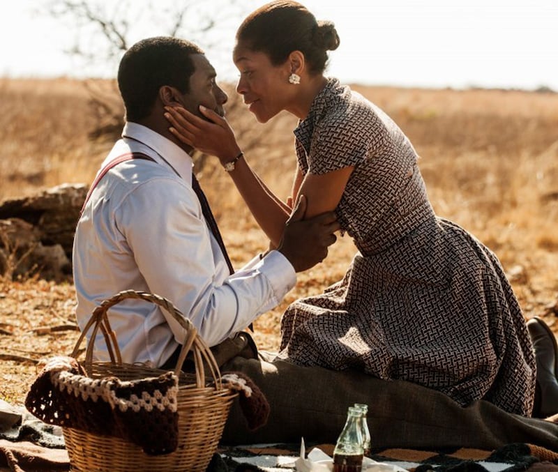 Elba and Naomie Harris as Nelson Mandela and Winnie Mandela in Mandela: Long Walk to Freedom