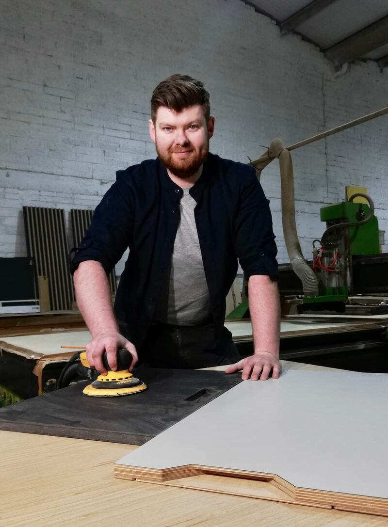 Modoco co-founder Michael McLaughlin in his studio.