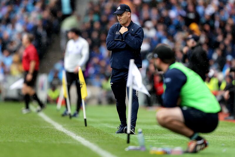 Dublin manager Dessie Farrell: It’s a game of chess nowadays, as we know, so being able to make strategic calls is a feature of the game. 
File photograph: Laszlo Geczo/Inpho 