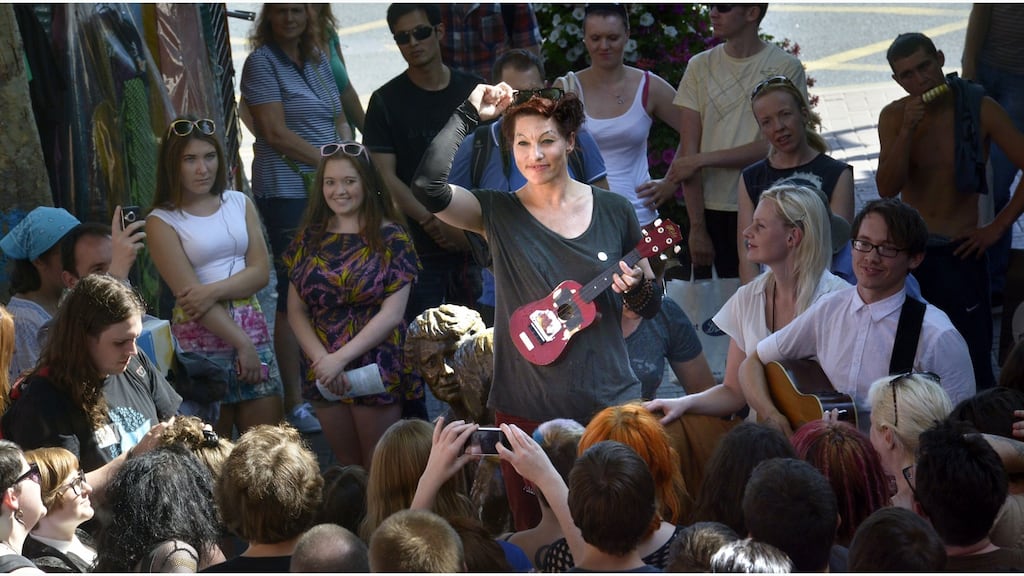 Amanda Palmer:  Her Kickstarter campaign, entitled Theatre Is Evil: the Album, Art Book and Tour, became a huge success and generated more than  $1.2 million from 24,883 backers.  Photograph: Brenda Fitzsimons