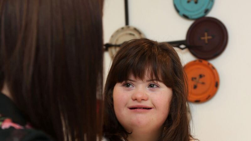 Róisín Lavelle  during a drama class session in her home. Photograph: Joe O’Shaughnessy