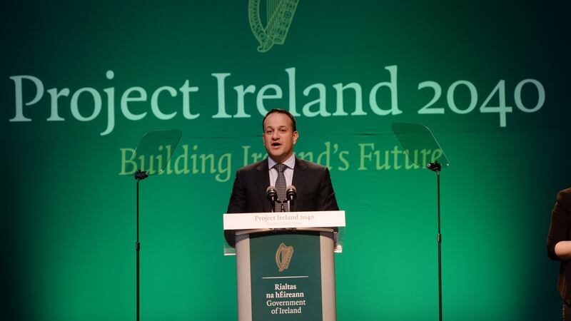 Taoiseach Leo Varadkar launching  Project Ireland 2040 at Sligo’s Institute of Technology.  Photograph: Alan Betson