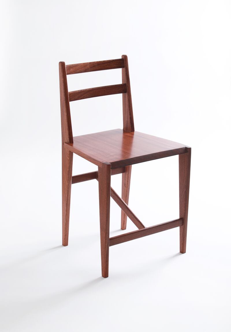 The Bruges chair - this one made in sapele hardwood