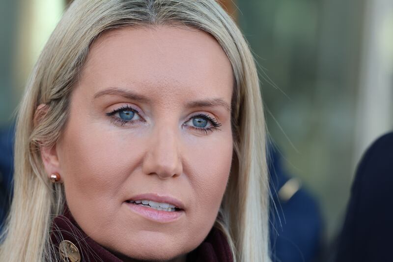 Martin Lynn's sister, Sharon, outside the Criminal Courts of Justice in Dublin. Photograph: Collins