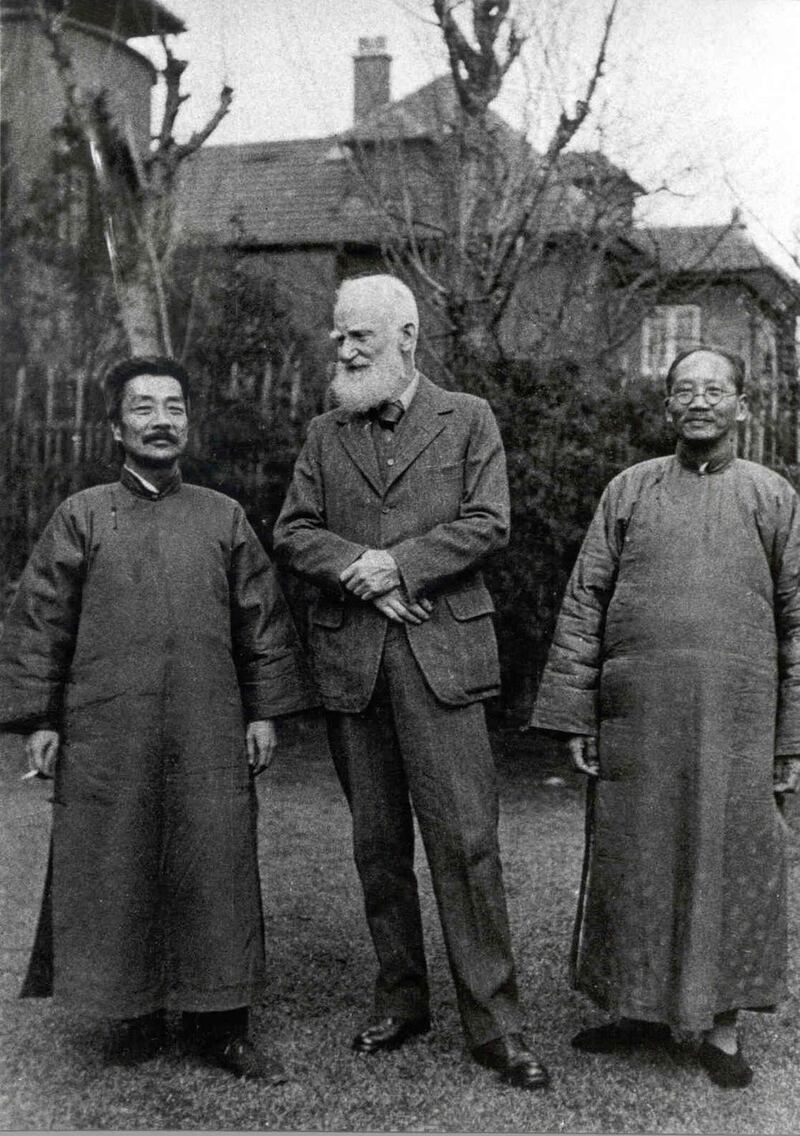George Bernard Shaw with Lu Xun and Cai Yuan Pei