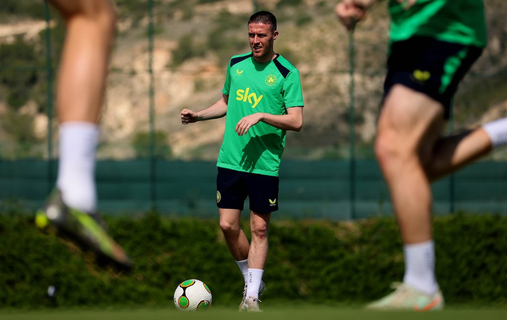 Jack Moylan at Republic of Ireland Squad Training, La Finca Resort, Alicante, Spain. Photograph: Ryan Byrne/Inpho