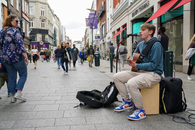 David Adderley from Celbridge, Co Kildare, has been busking in Dublin for four years.