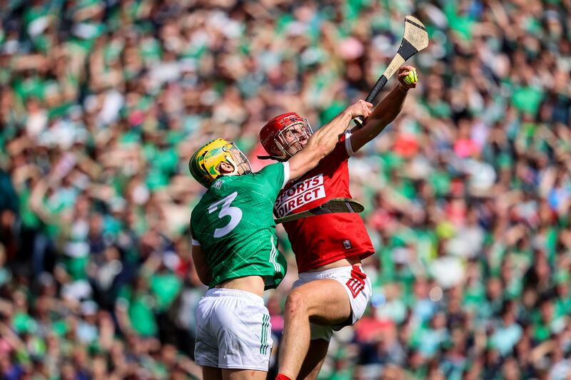 When Cork go long,  Brian Hayes is another big man with goal on his mind. Photograph: Bryan Keane/Inpho