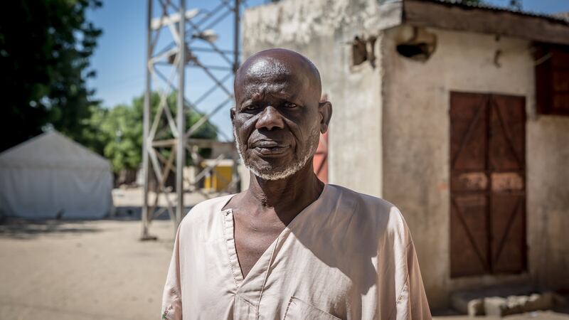 Tijani Umara (65) fled the Islamic insurgent group Boko Haram seven years ago. Photograph: Sally Hayden