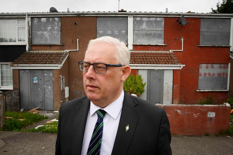 Sinn Féin TD Thomas Gould at Shannon Lawn, Mayfield, Cork city. Photograph: Daragh Mc Sweeney/Provision