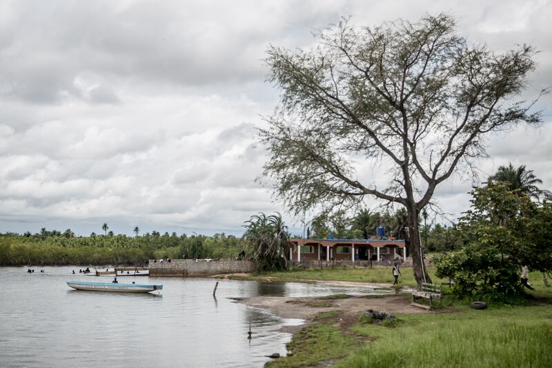 The boat set off from Bafuloto in the West Coast Region of The Gambia. Photograph: Sally Hayden
