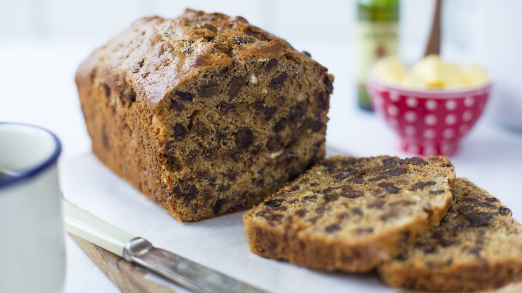 Barmbrack: Donal Skehan’s recipe makes a really moist fruit loaf packed with flavour from mixed spice and dried fruit