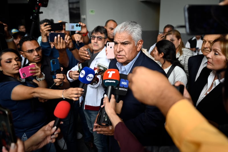 Panama's presidential candidate José Raúl Mulino. Photograph: Marvin Recinos/AFP via Getty Images