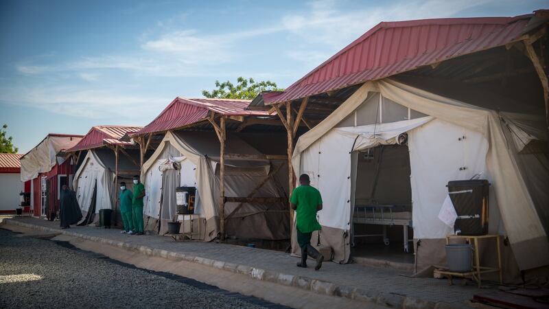 A 120-bed inpatient therapeutic feeding centre run by Médecins Sans Frontières in Maiduguri, northeast Nigeria. Photograph: Sally Hayden