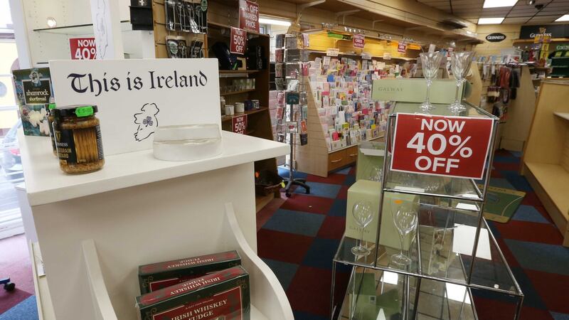 Empty shelves in Gartlan’s. Photograph: Brian Farrell
