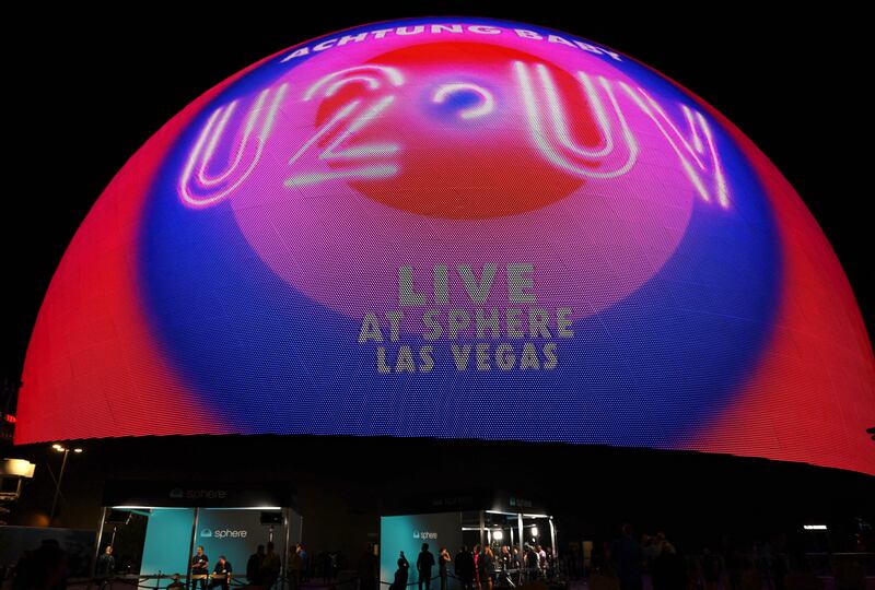 The opening night of U2's residency at the Sphere. Photograph: Ronda Churchill/AFP via Getty Images