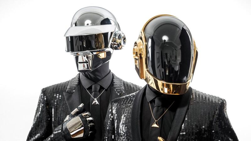 Thomas Bangalter (L) and Guy-Manuel de Homem-Christo of the French duo Daft Punk. Photograph: Chad Batka/The New York Times
