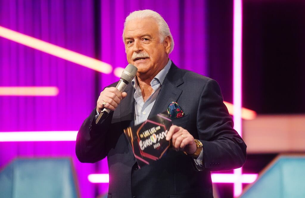 RTE presenter Marty Whelan during The Late Late Show Eurosong special preview press day at RTÉ in Dublin in February, ahead of the show to select Ireland's entry to this year's Eurovision.