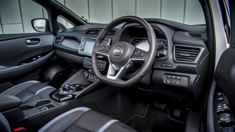 Inside, the Leaf is well built and pretty comfy, though,  the driving position would be better if the steering wheel were reach-adjustable