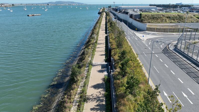 Dublin Port’s Tolka Estuary Greenway has views of the Clontarf seafront and Bull Island. 
