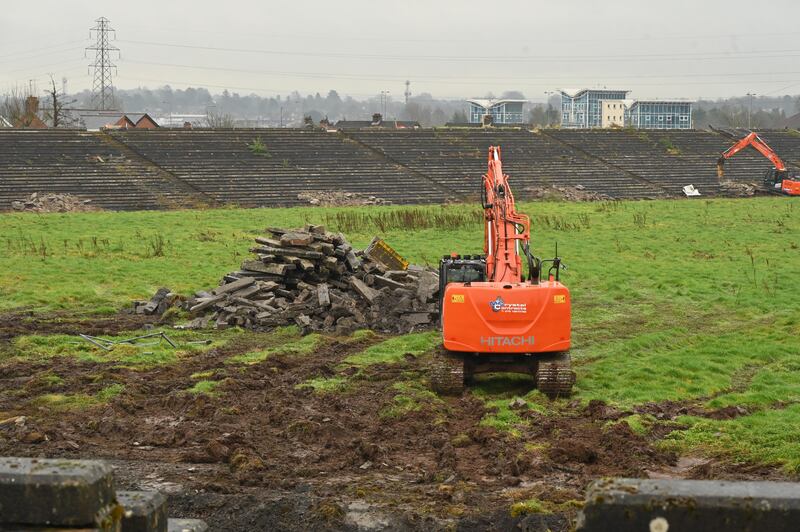 Major grounds work is under way at Casement Park in west Belfast last March. Photograph: Arthur Allison/Pacemaker Press