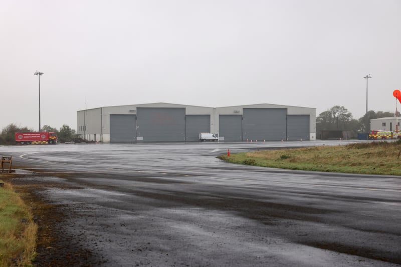 Hangars at the airport. Photograph: Dara Mac Dónaill/The Irish Times