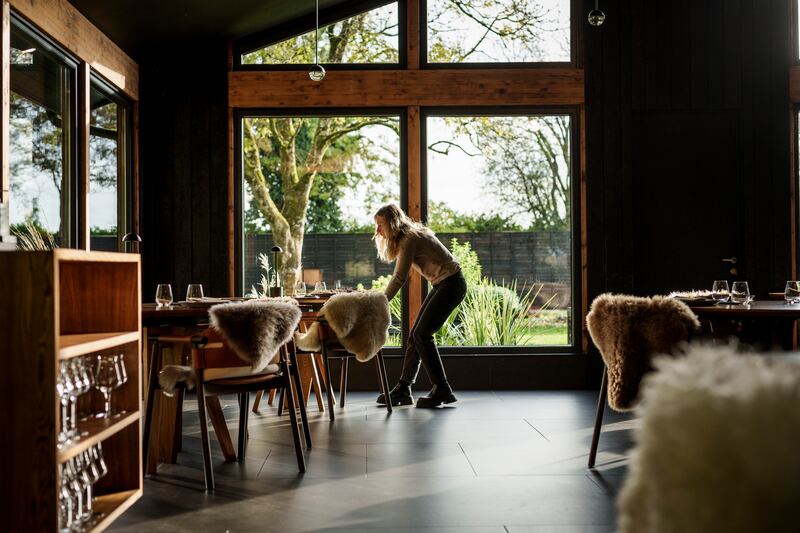 Molly Keane's favourite table at Lignum is in the corner of the dining room, overlooking the whole room as well as the garden.