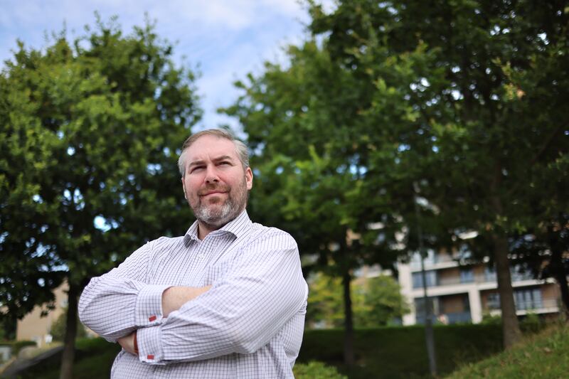 Barry Ward TD, in Dun Laoghaire, Dublin. 
Photo: Dara Mac Dónaill / The Irish Times









