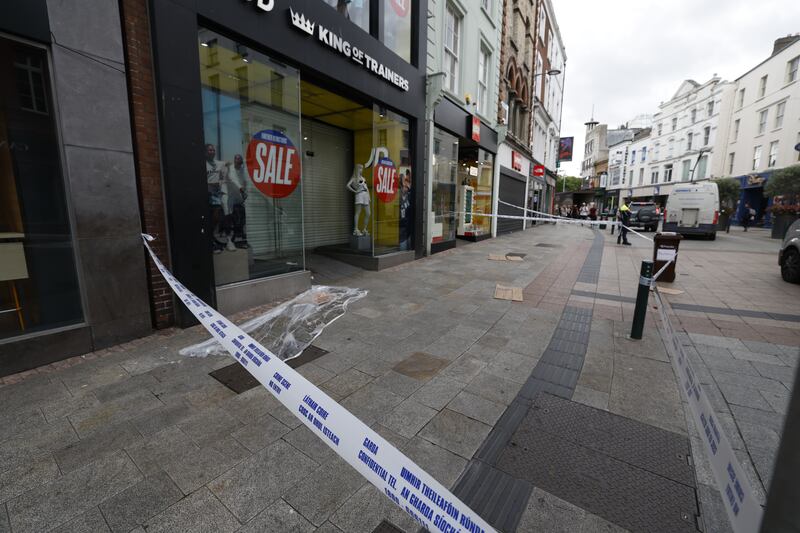 Gardaí also cordoned of a scene on Grafton Street.  Photograph: Nick Bradshaw