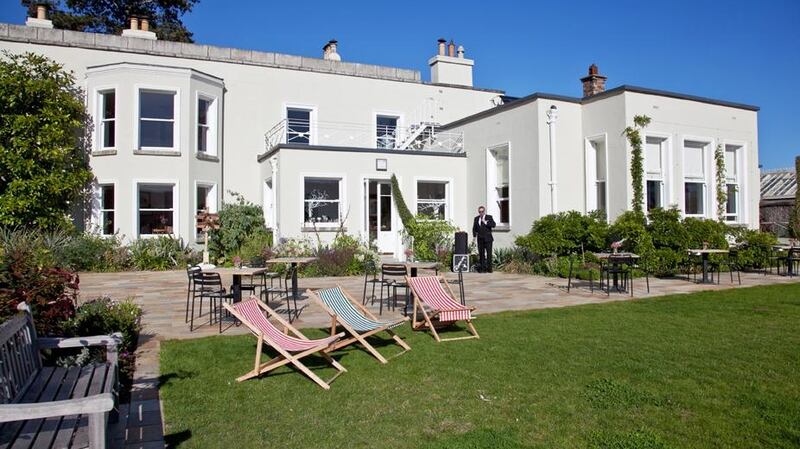 Airfield House, all ready for a wedding.