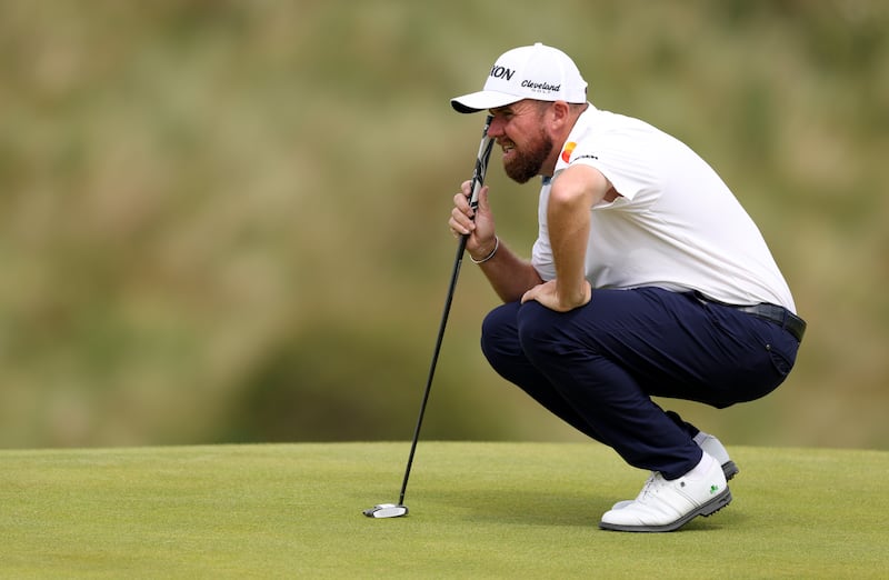 Shane Lowry during his third round at Portush today. Photograph: Christian Petersen/Getty Images