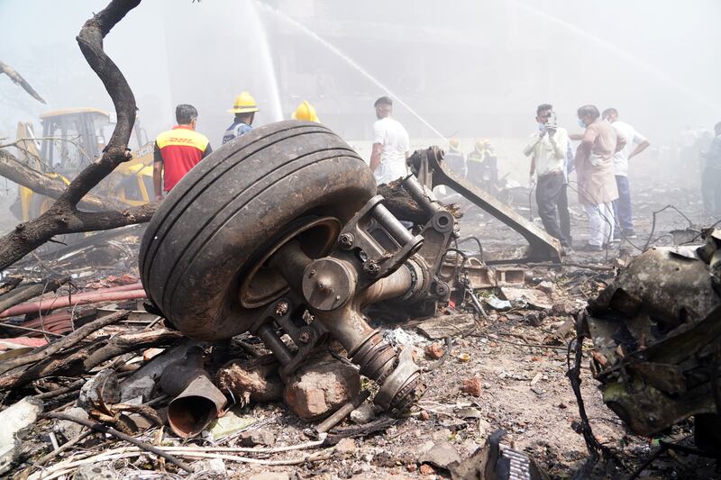 The site of the crash in Ahmedabad, India on June 12th. Photograph: Siddharaj Solanki/Bloomberg