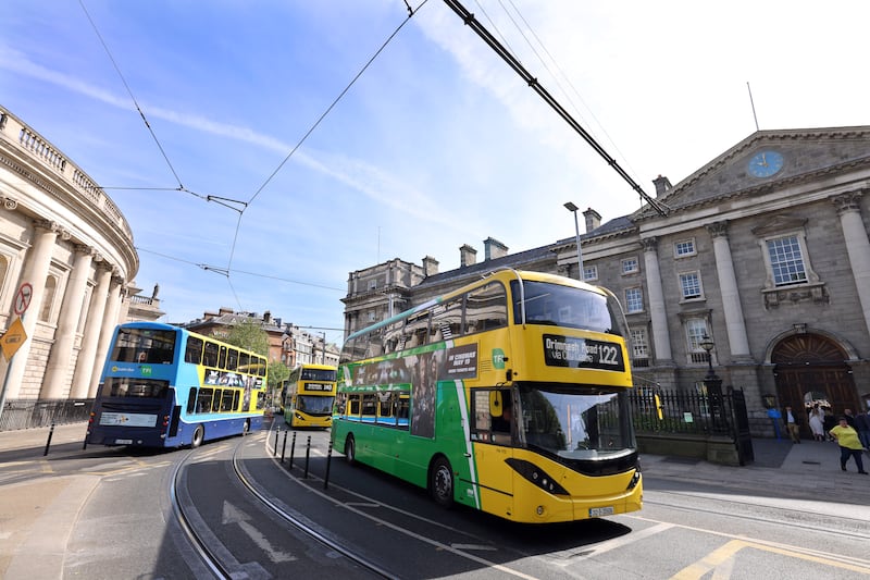 Under BusConnects, bus services will be routed away from the College Green area. Photograph: Dara Mac Donaill
