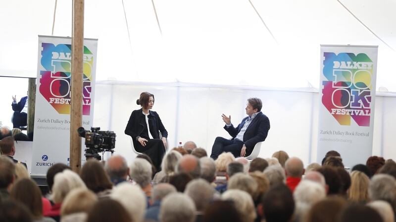 Elif Shafak and David McWilliams at the Dalkey Book Festival