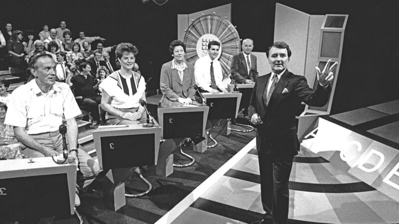 Terry Wogan in the early days of the National Lottery. Photograph:  Mac Innes Photography
