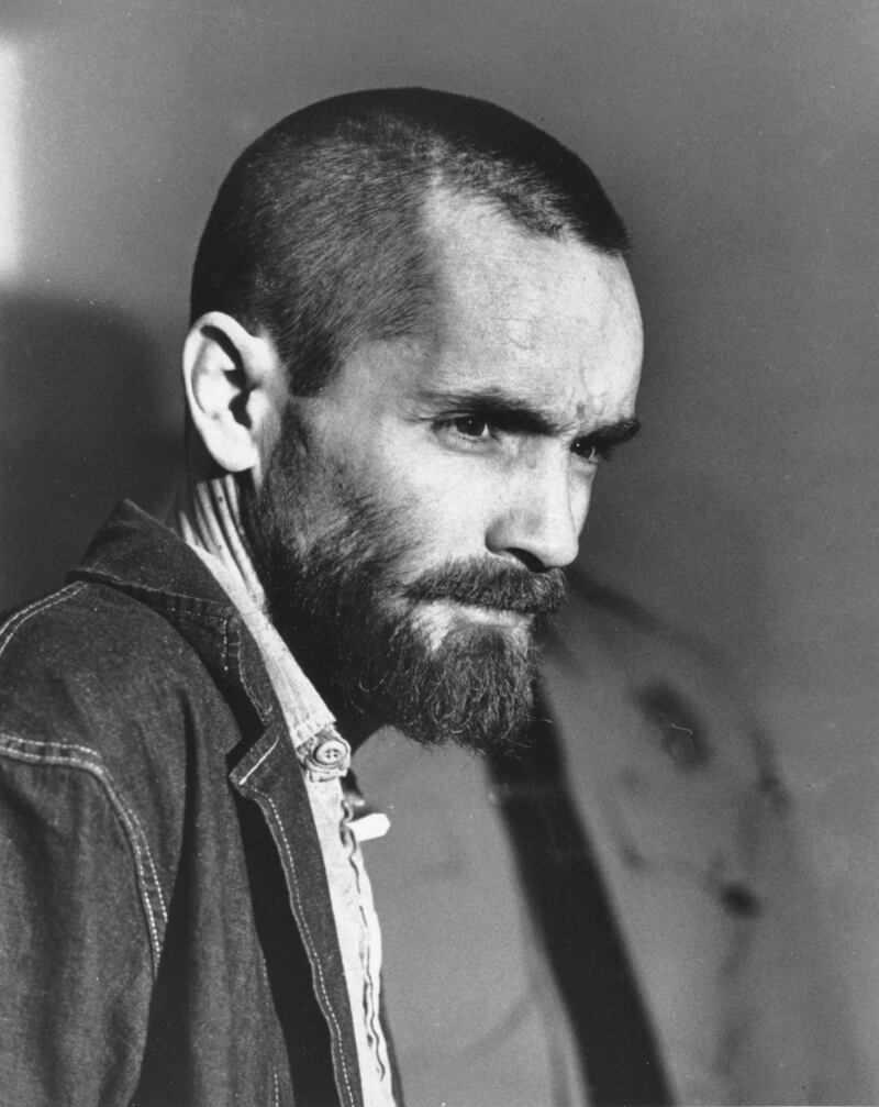 Manson in  1971 arriving in a Los Angeles court. Photograph: AP