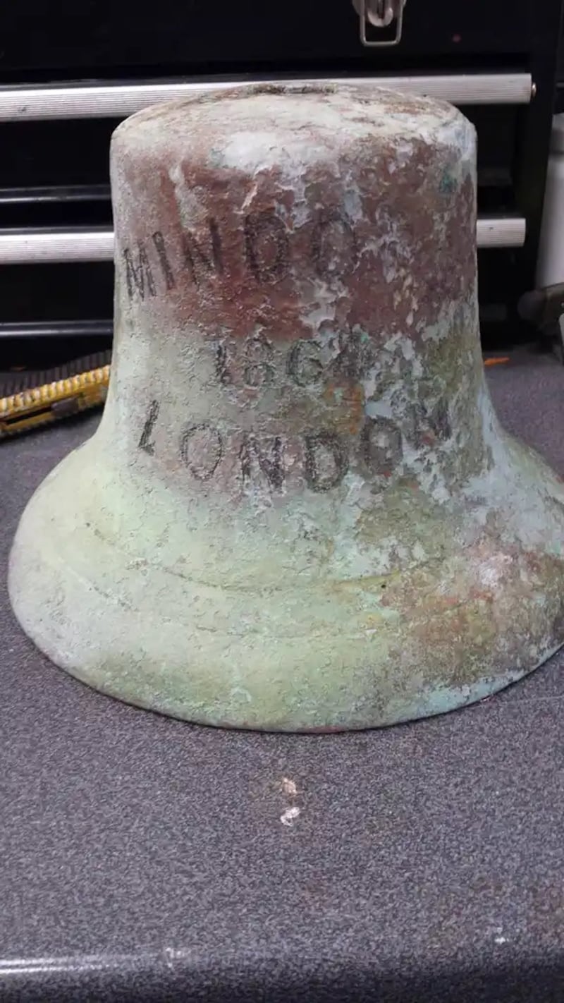 A bell belonging to the Mindora sailing barque.