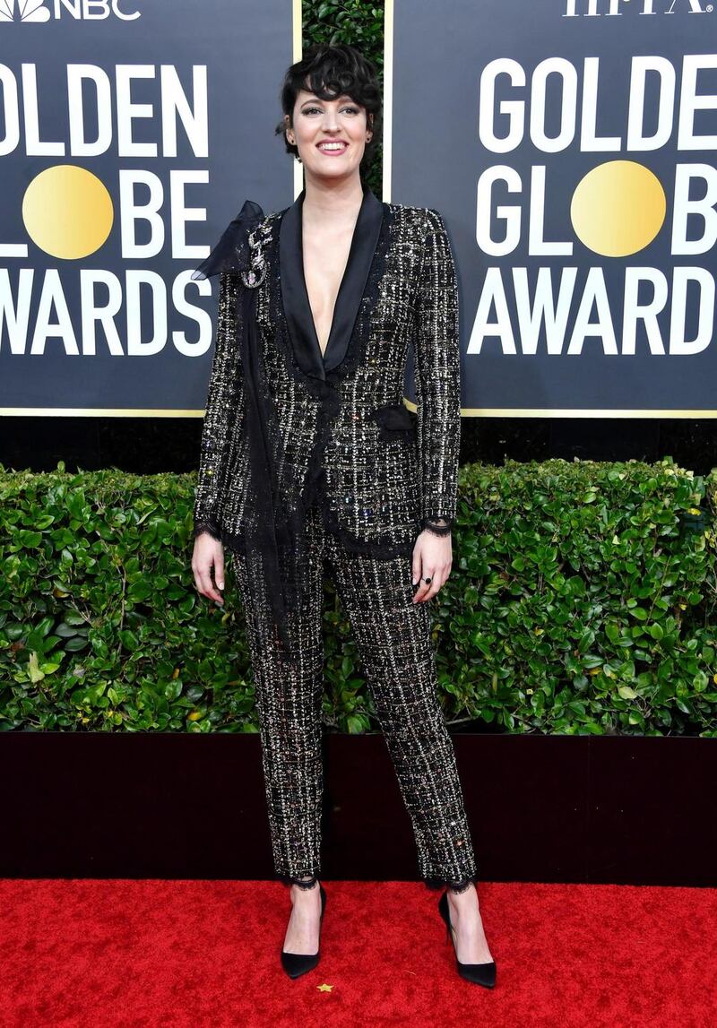 Phoebe Waller-Bridge wearaing Ralph & Russo. Photograph:  Frazer Harrison/Getty Images