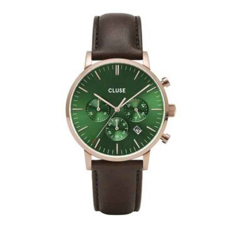 Cluse Aravis Mens Chrono Green Dial Watch, €127.96, Kilkenny Shop