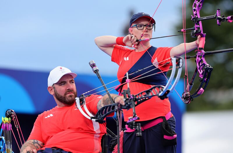 Jodie Grinham of Team Great Britain: 'Oh my gosh, the baby hasn’t stopped!' Photograph: Alex Slitz/Getty Images