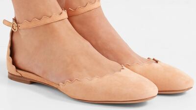 Suede flats, €420,  Chloe