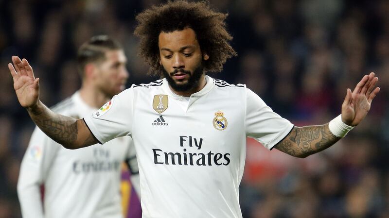 Marcelo has fallen somewhat out of favour with Santiago Solari. Photo: Pau Barrena/Getty Images