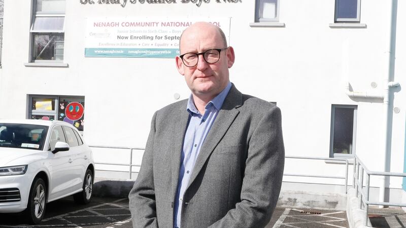Principal John Gunnell: St Mary’s Boys Junior School, a Catholic school founded in 1913, will reopen as Nenagh Community National School in September. Photograph: Press 22