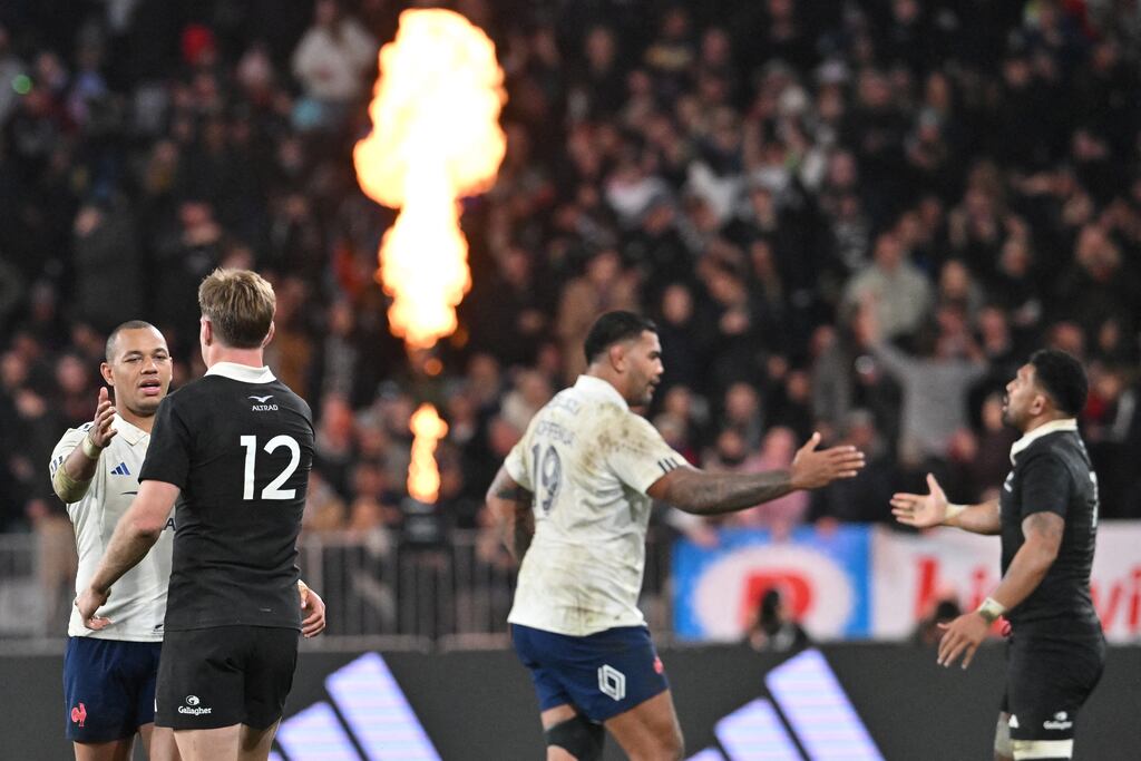 An inexperienced France side gave New Zealand a scare in a Test match that was at times breathtaking. Photograph: Sanka Vidanagama/AFP via Getty Images