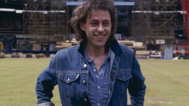 Irish singer and Live Aid  organiser Bob Geldof at Wembley Stadium, London, during preparations for the Live Aid concert, 10th July 1985. (Photo by Dave Hogan/Hulton Archive/Getty Images)