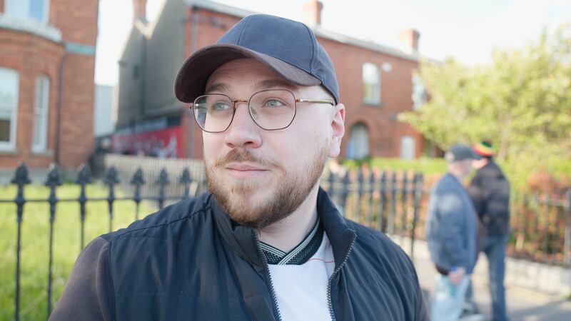 Bohemians fan Adam Hough: expects Daniel Ennis of the Social Democrats to win the byelection. Photograph: Enda O'Dowd