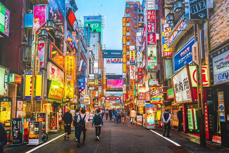 Kabukicho pass in Shinjuku district in Tokyo. Photograph: iStock